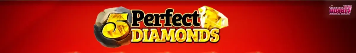 Tampilan visual slot 5 Perfect Diamonds dengan simbol klasik dan berlian