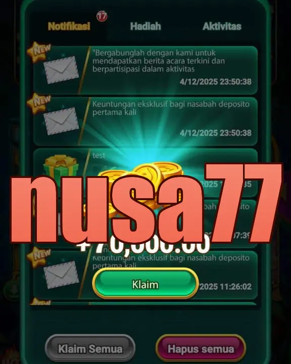 nusa77 Tangkapan Layar - APK Resmi